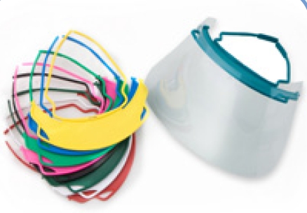 Visor Only Frame Face Shield Two-Piece, Reusable Visor, Disposable Optical-Grade Shield, Assorted Colors, One Size for use with Clear shield # 2210-100 TIDIShield® Assemble ‘n Go™ Visors / Nosepieces (10/BG 10BG/BX) by TIDI Products, LLC  ID 2211-100